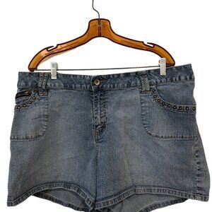 LA Blues Jean Shorts Womens Size 22W Denim Studded Pockets Hot Pants